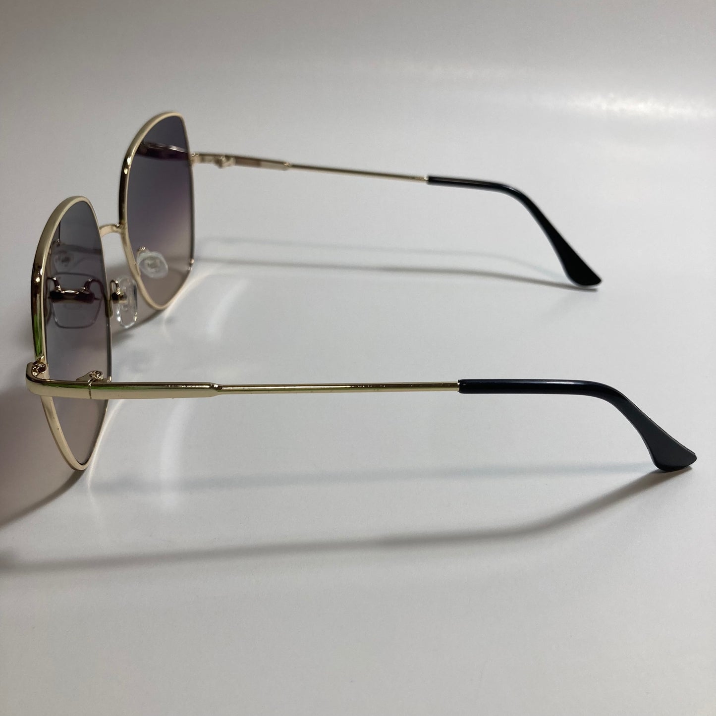 womens gold and black oversize sunglasses