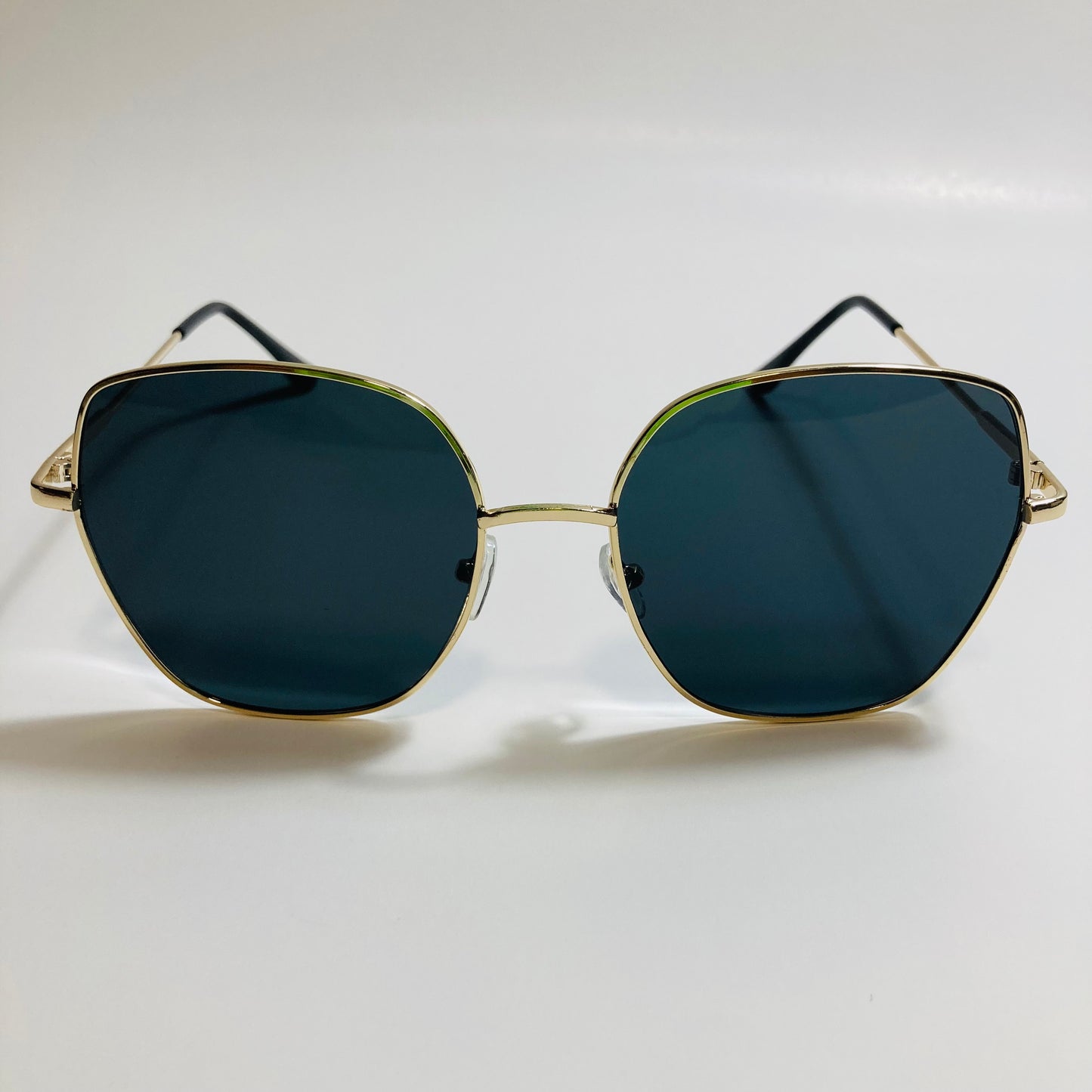 womens gold and black oversize sunglasses