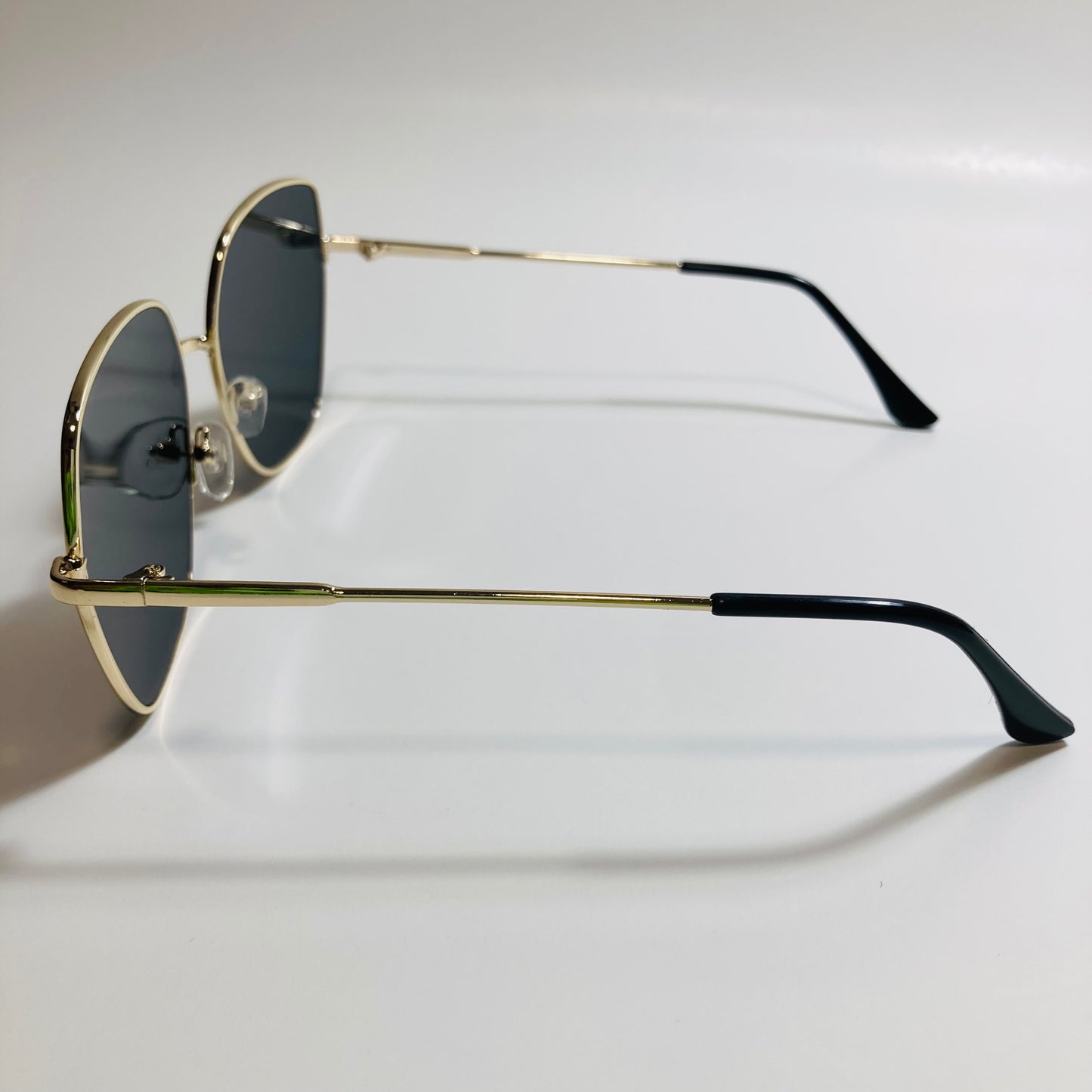 womens gold and black oversize sunglasses