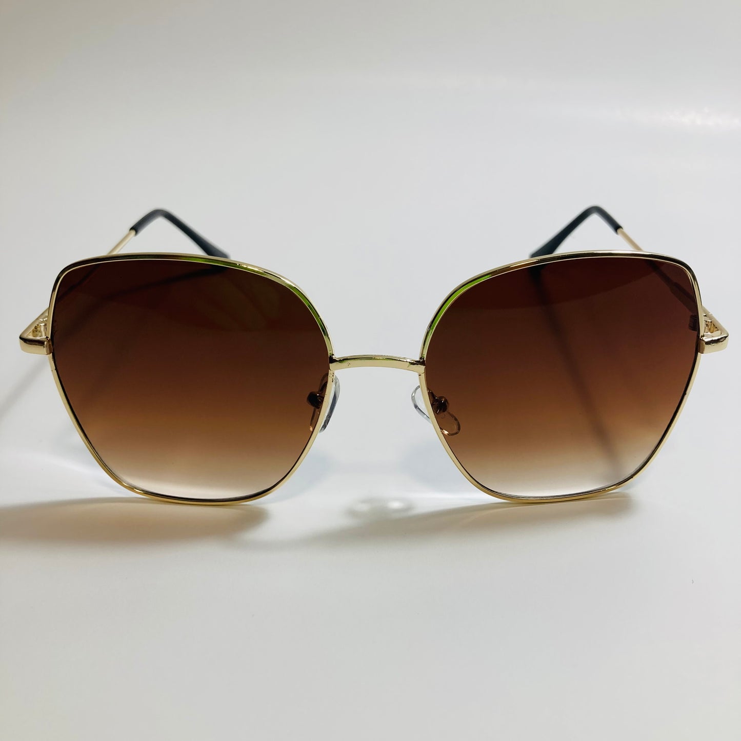 womens gold and brown oversize sunglasses