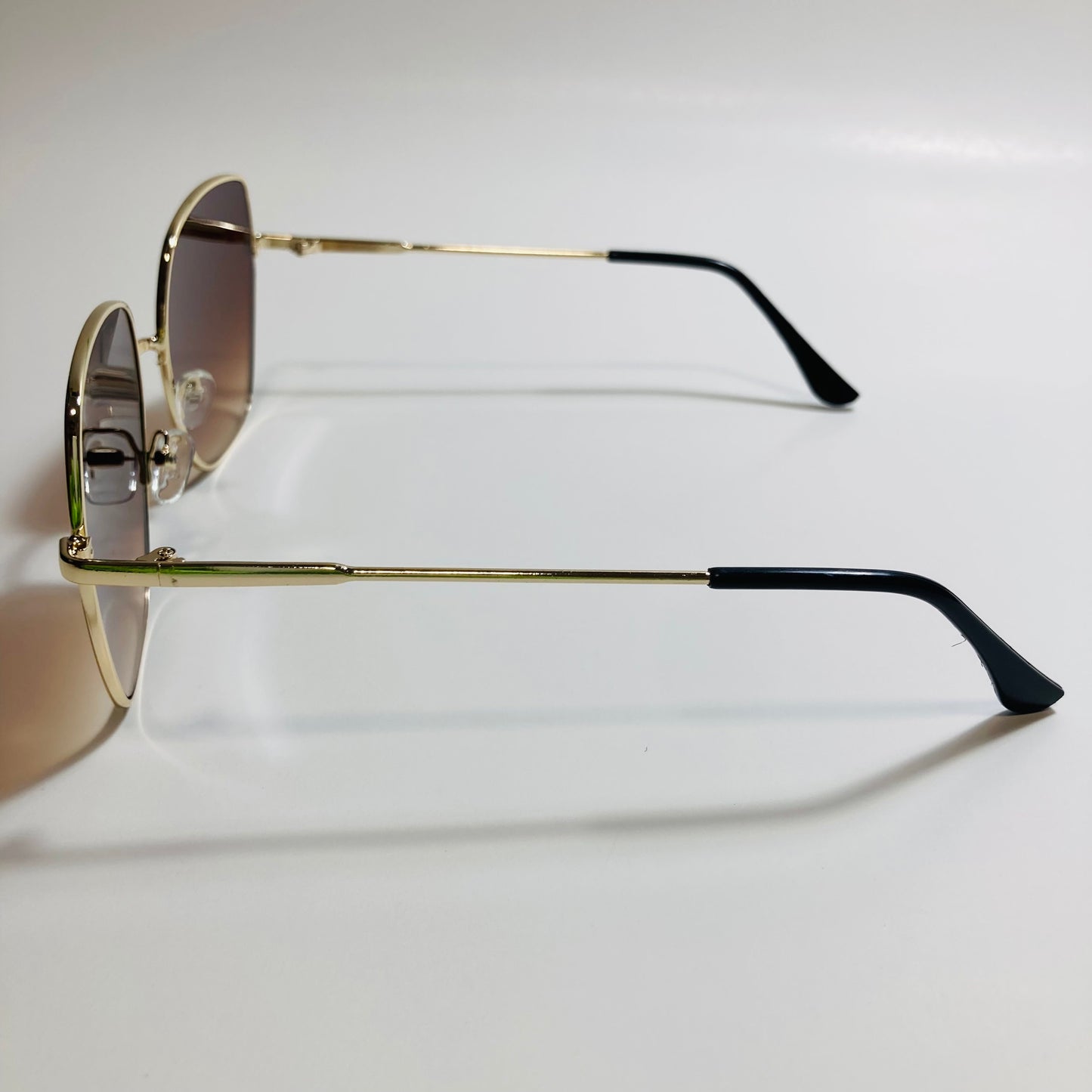 womens gold and brown oversize sunglasses
