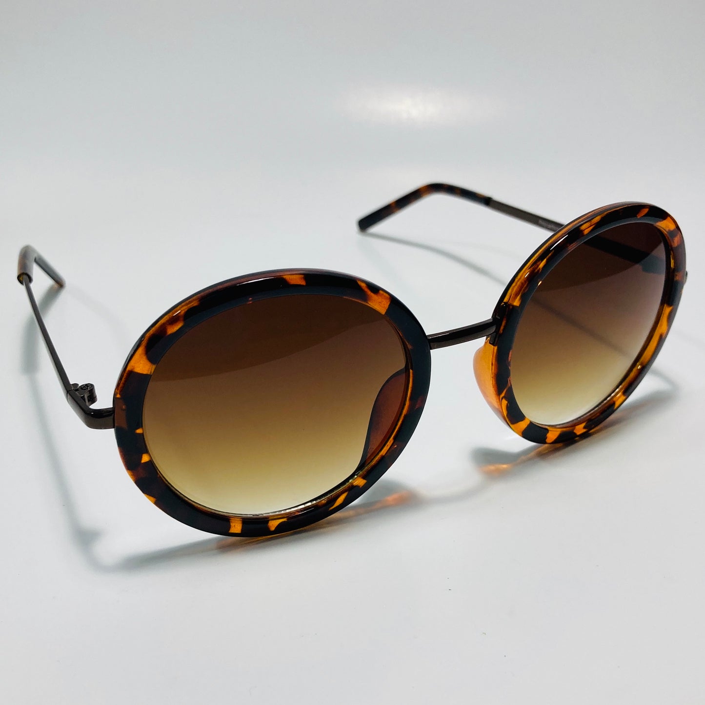womens brown round sunglasses