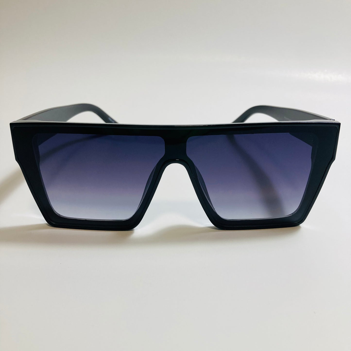 mens and womens black square shield sunglasses