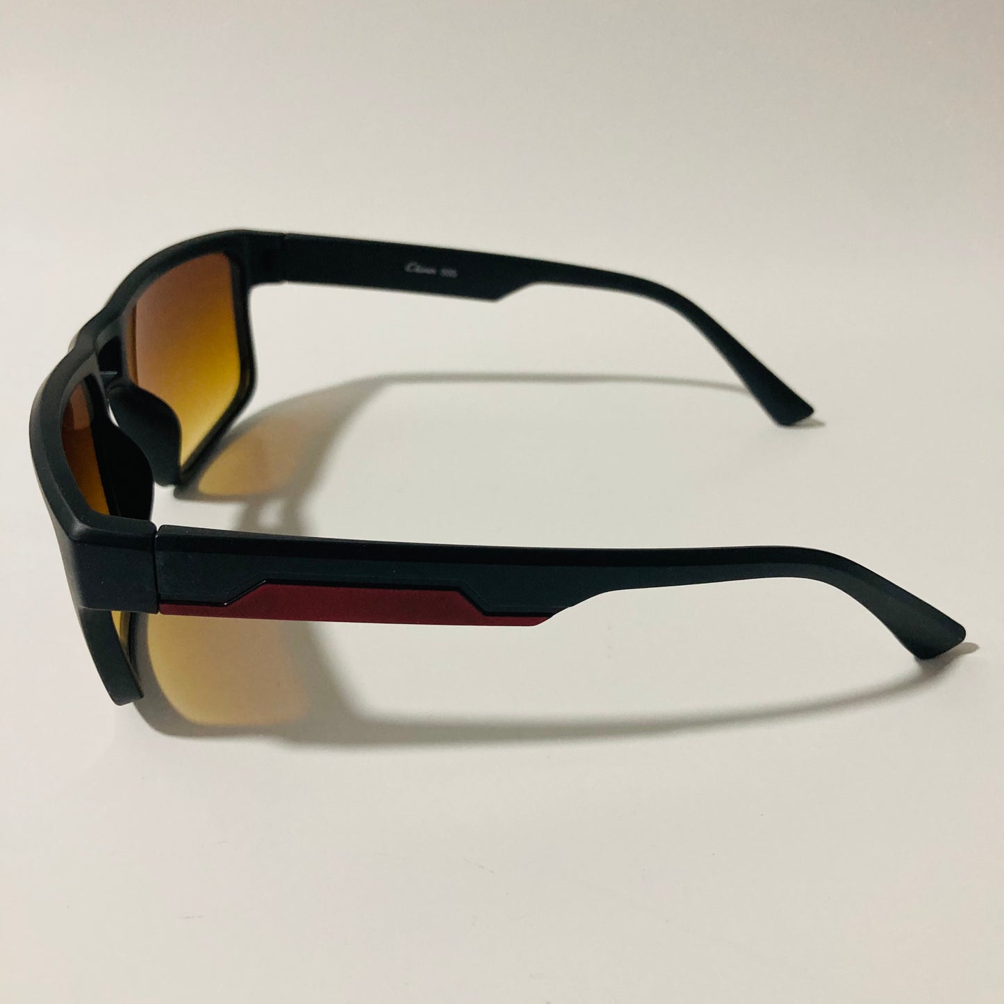 mens brown and black square sport sunglasses