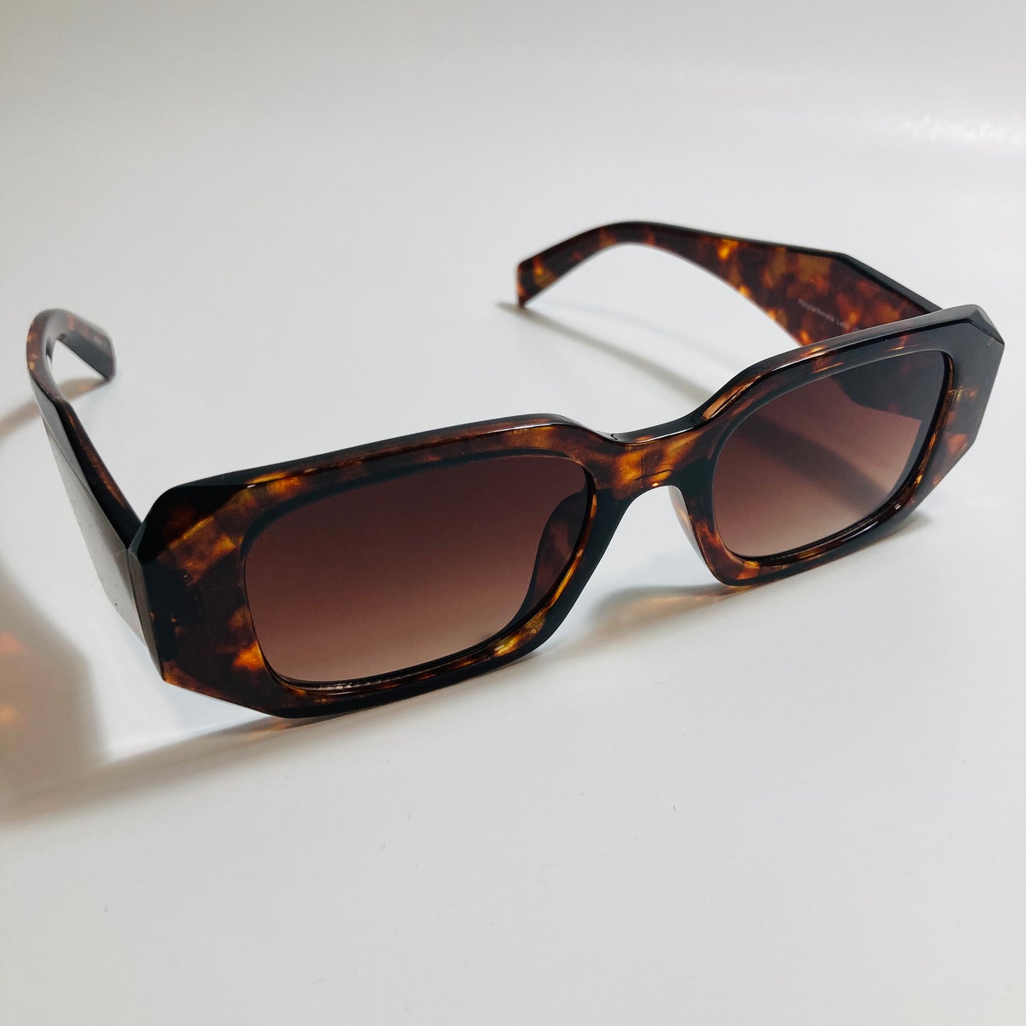 mens and womens brown square sunglasses