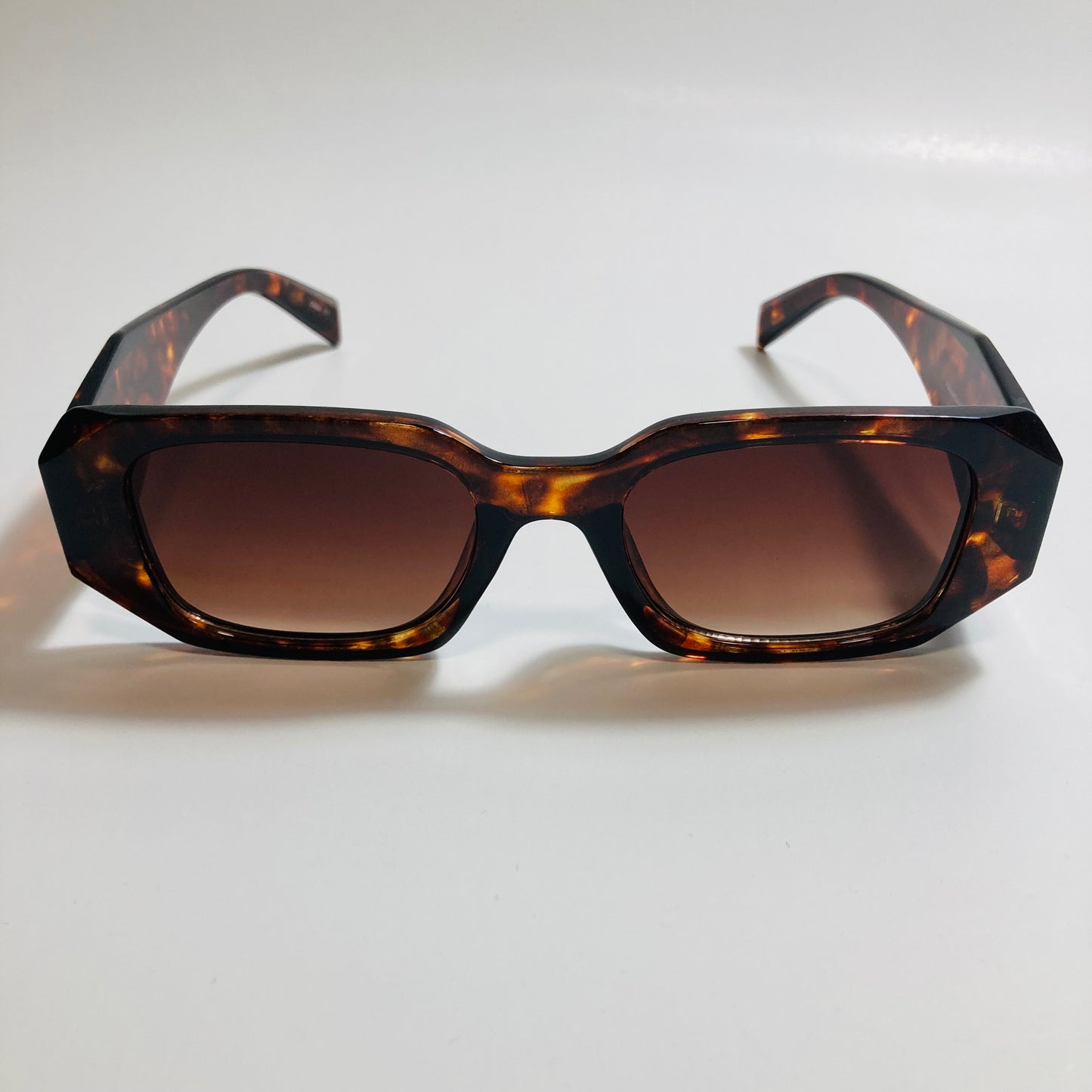 mens and womens brown square sunglasses