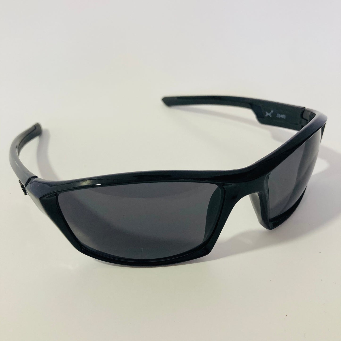 mens and womens black wrap around sunglasses
