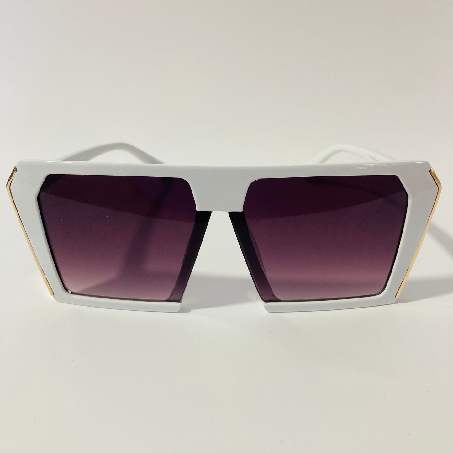 womens oversize white and black shield sunglasses