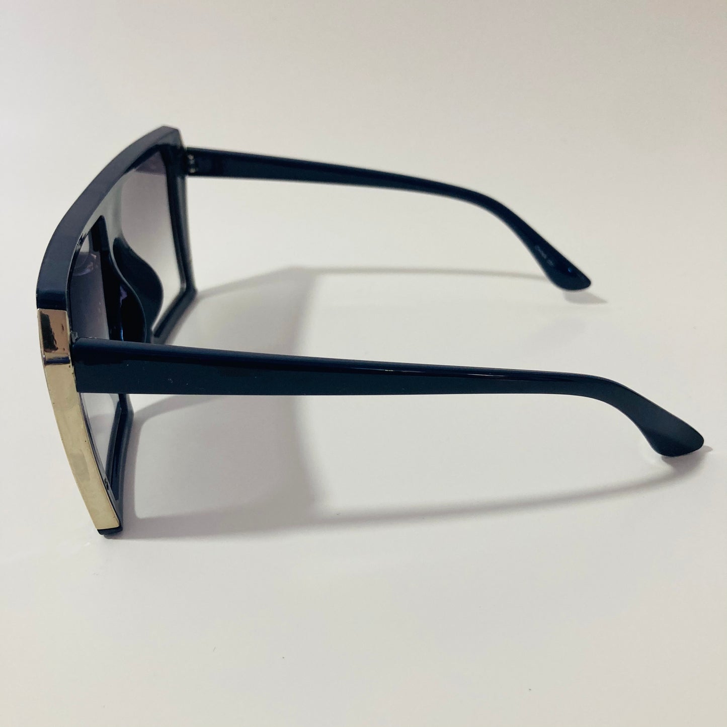 womens oversize blue and gray shield sunglasses