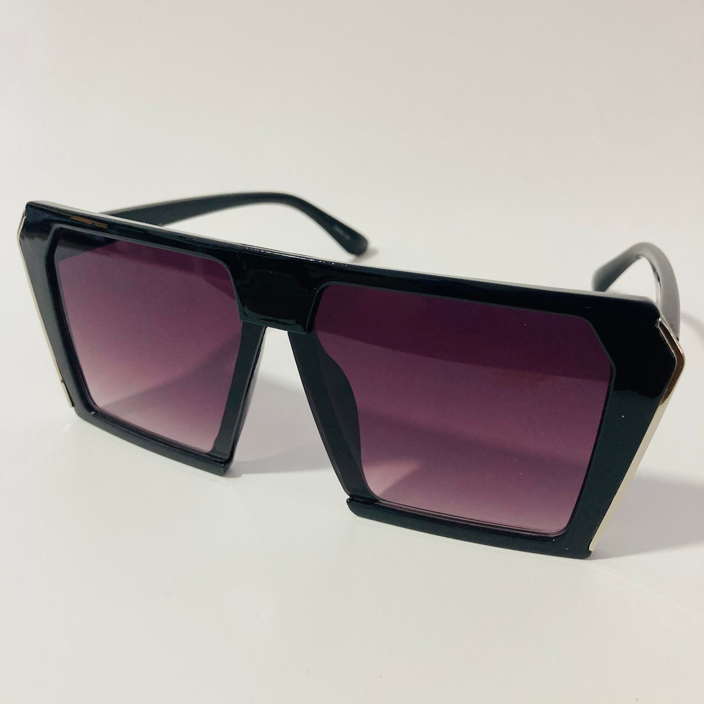 womens oversize black and gray shield sunglasses