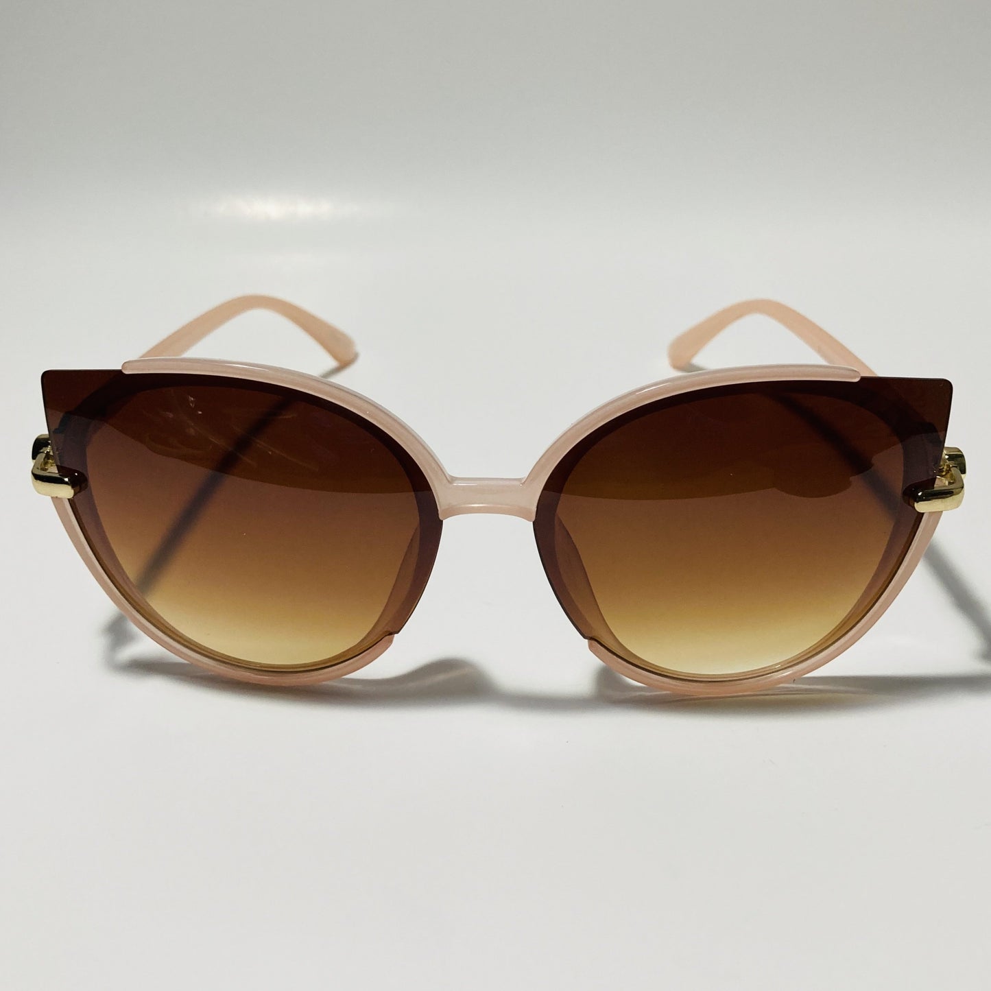 Womens tan and brown cat eye sunglasses