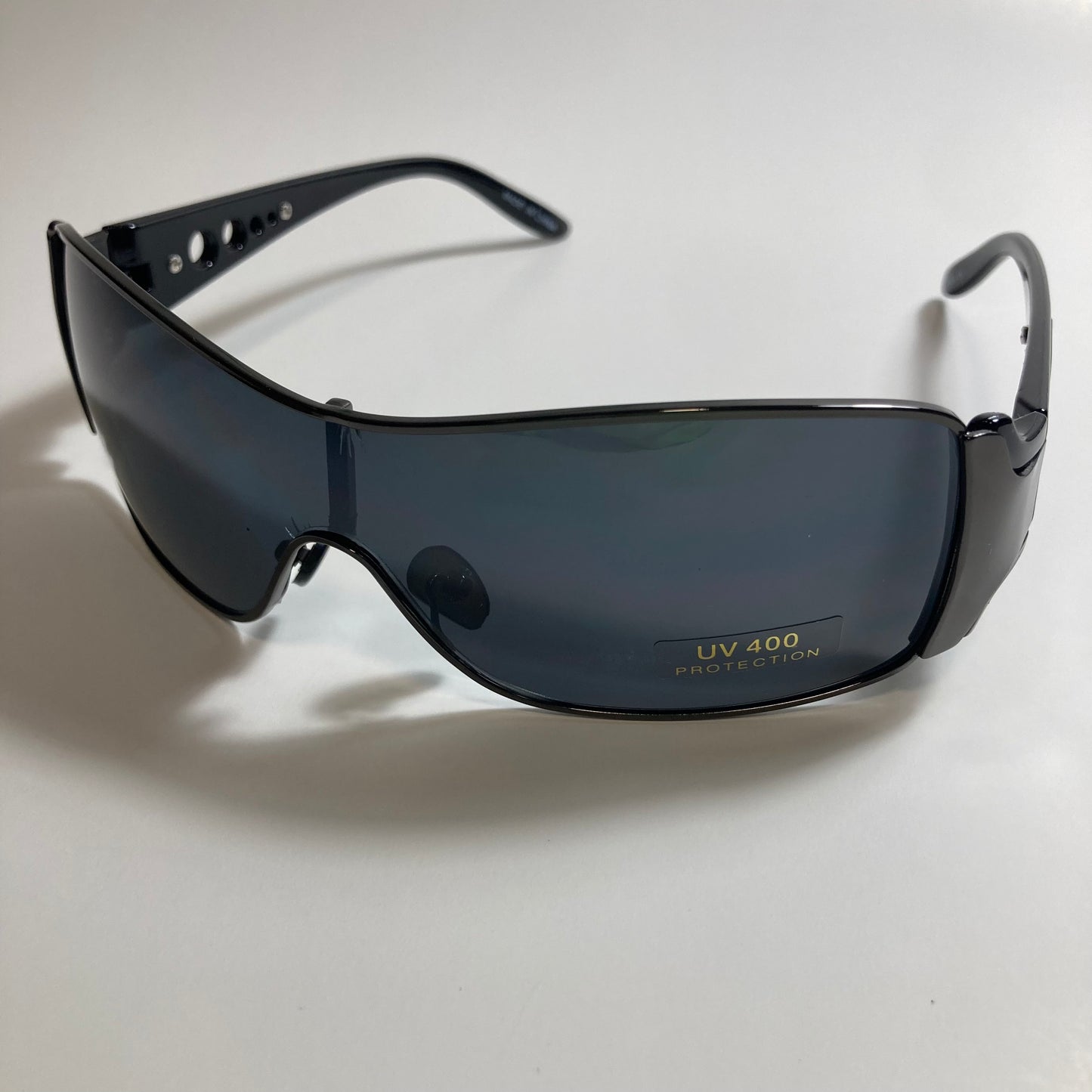 womens black shield y2k sunglasses