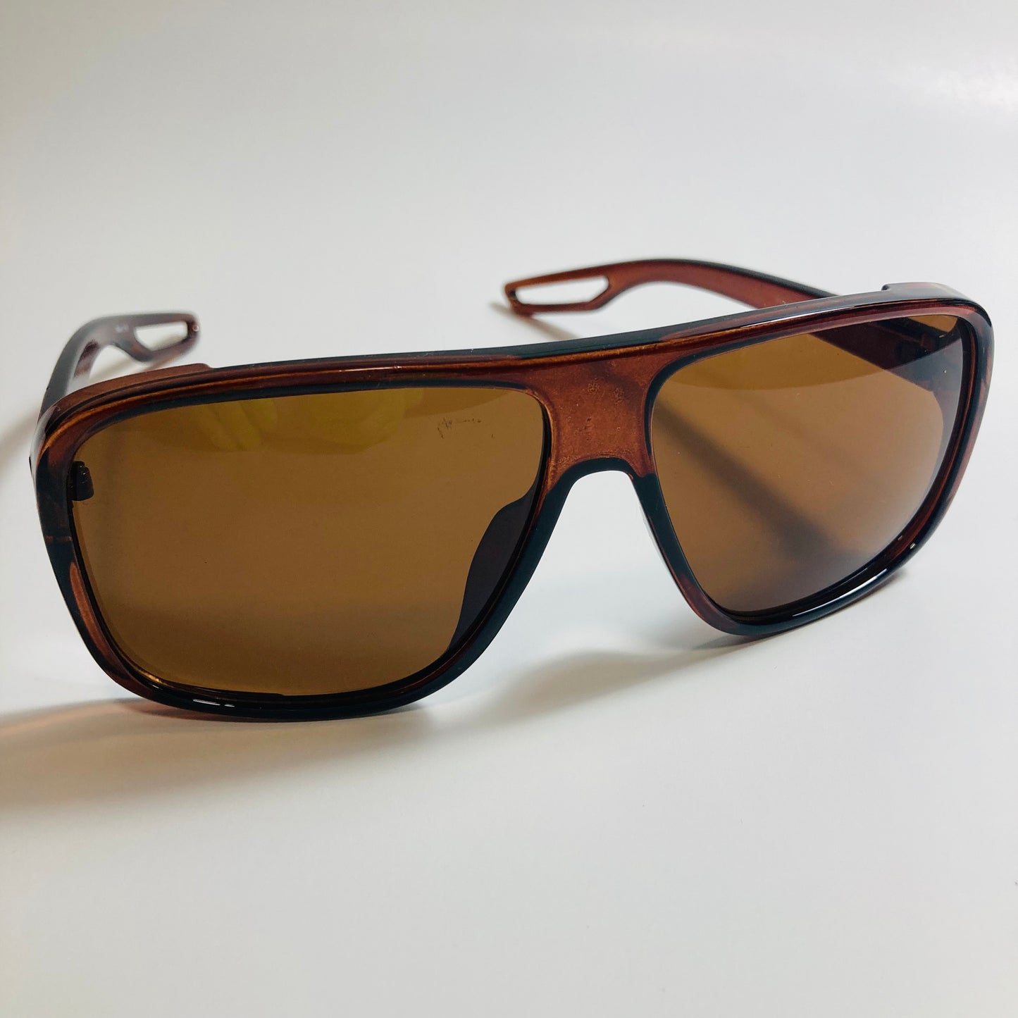 mens and womens brown square sunglasses