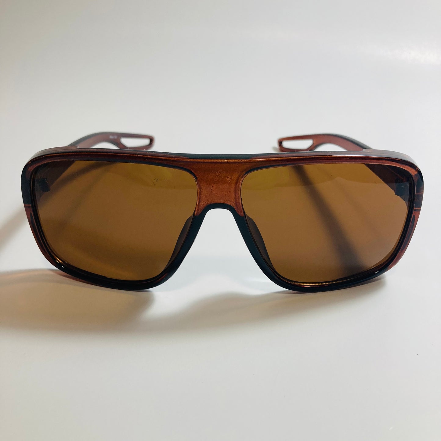 mens and womens brown square sunglasses