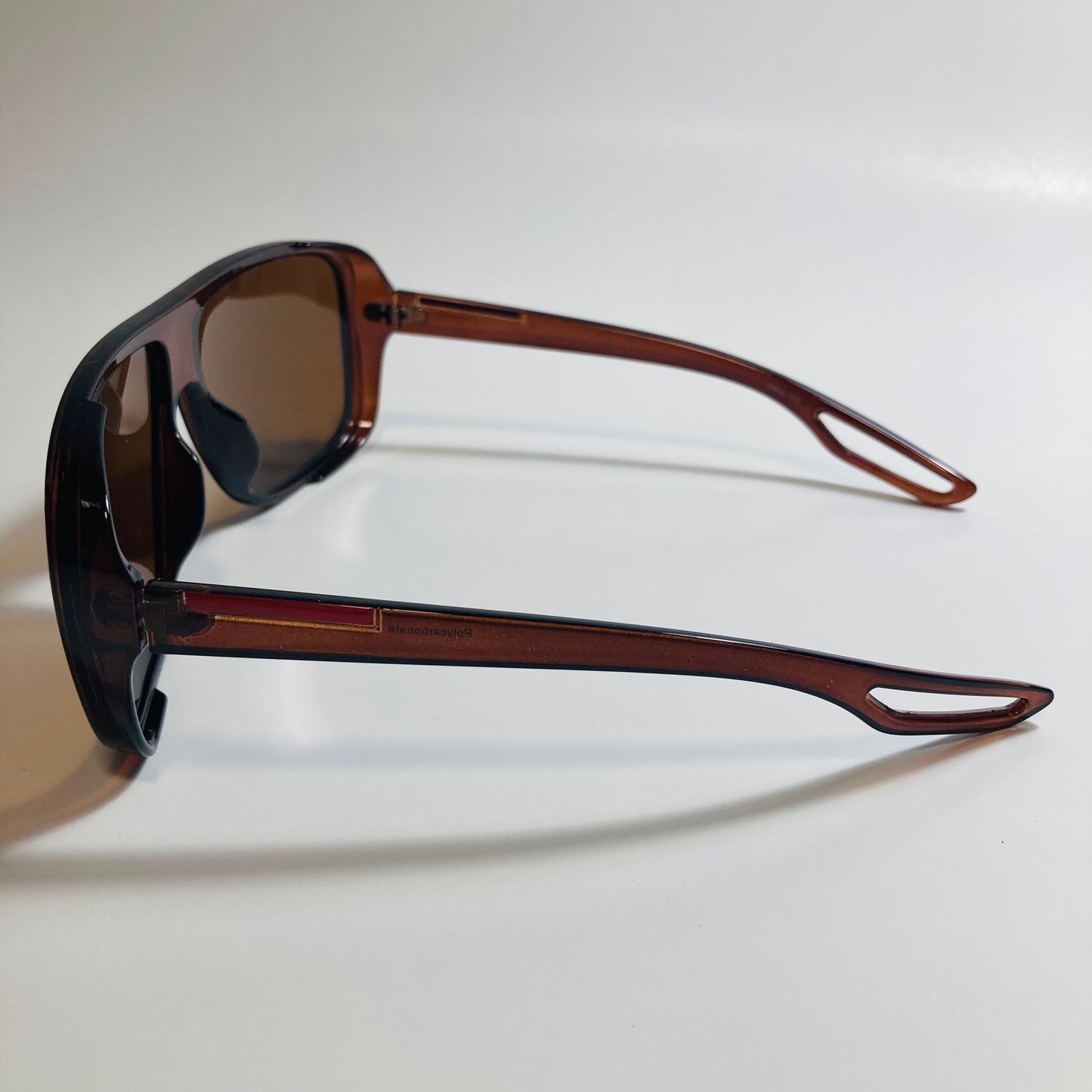 mens and womens brown square sunglasses
