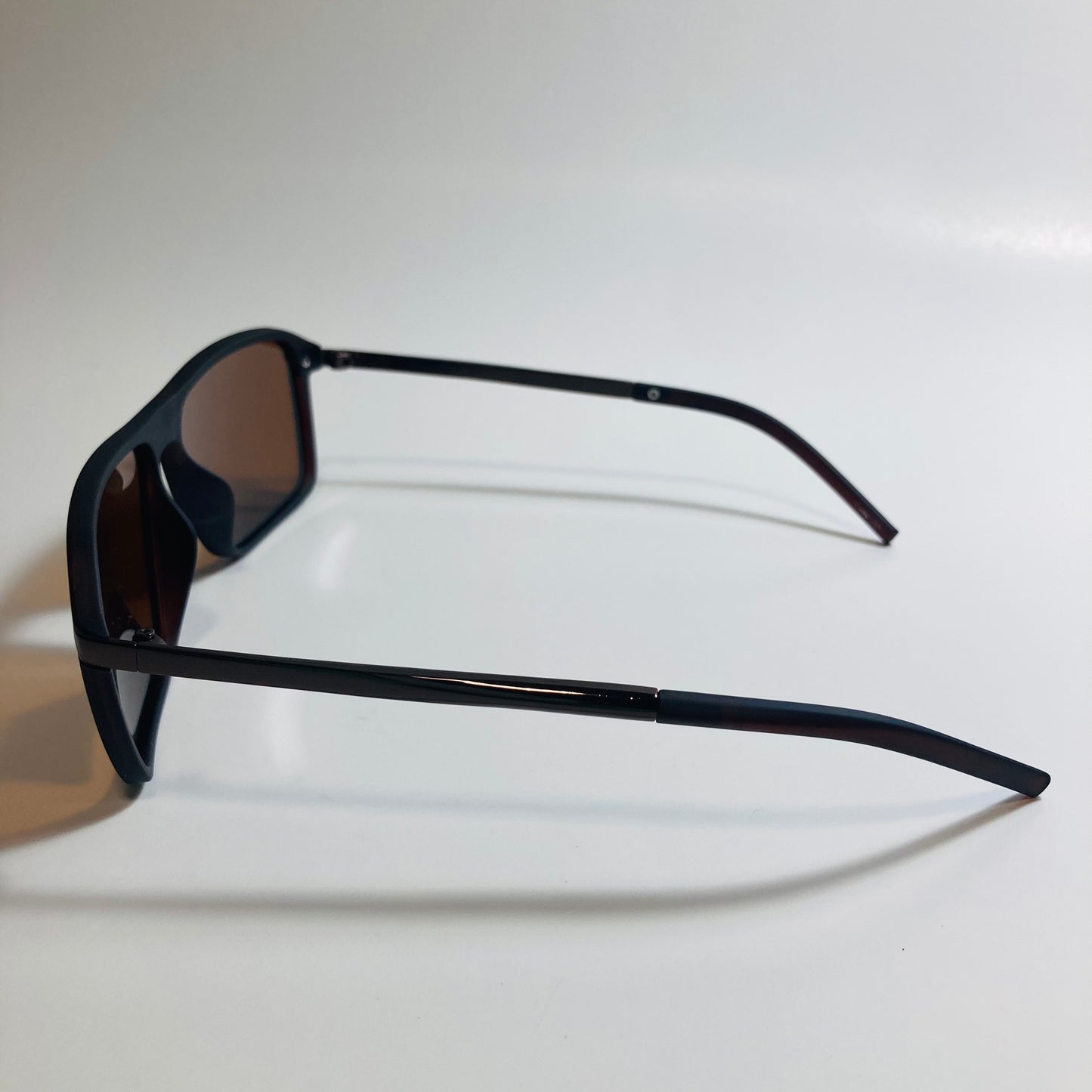 mens brown square polarized sunglasses