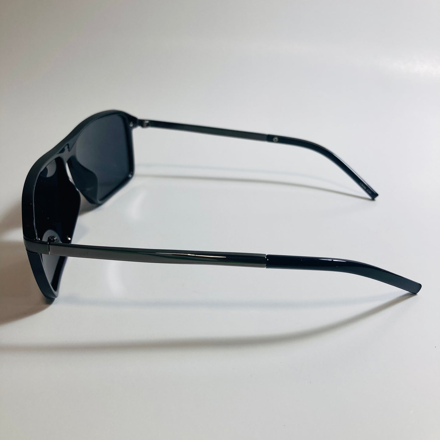 mens black square polarized sunglasses