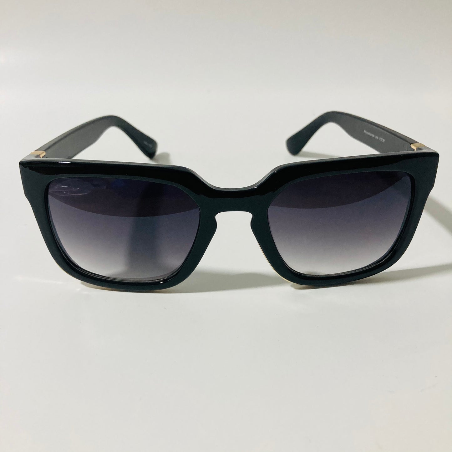 mens and womens black square sunglasses