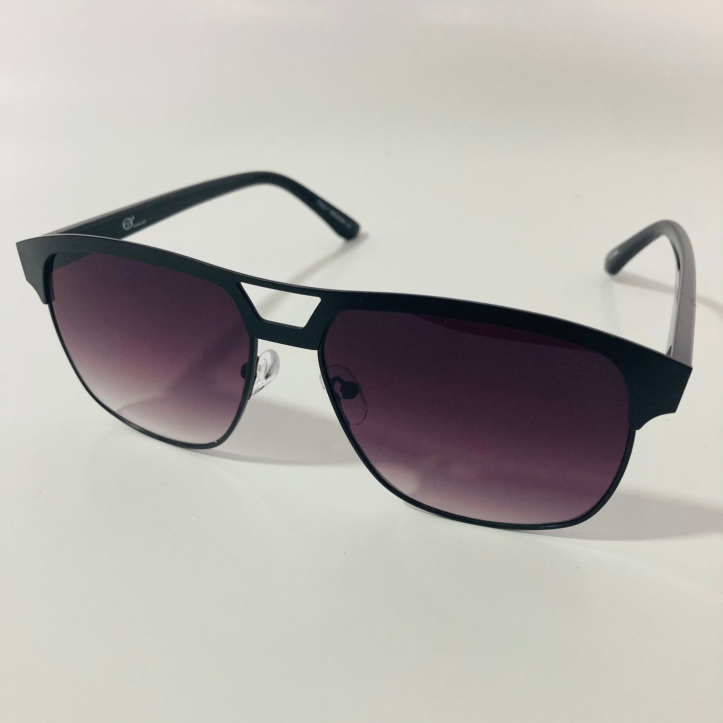 mens black square aviator sunglasses