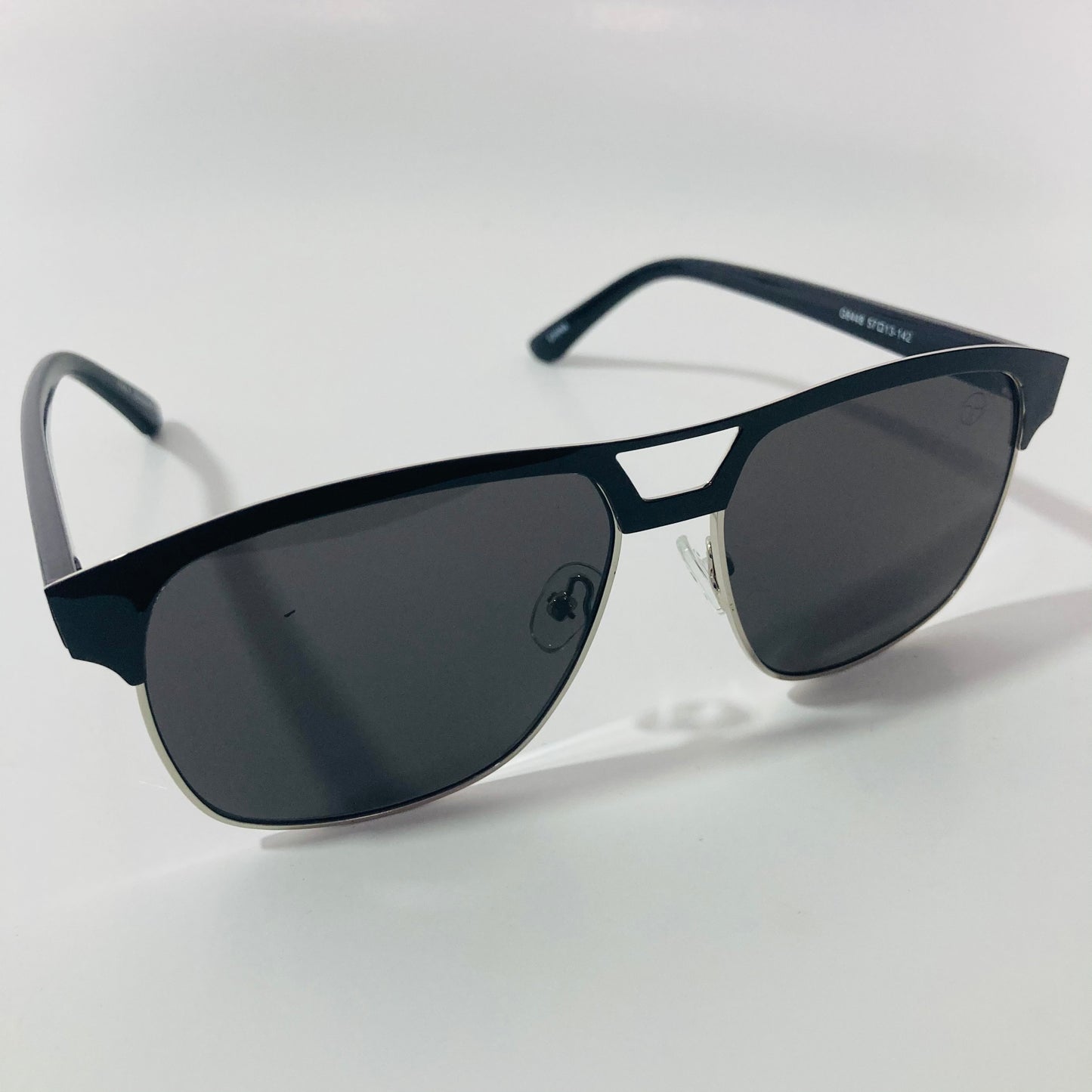 mens black square aviator sunglasses