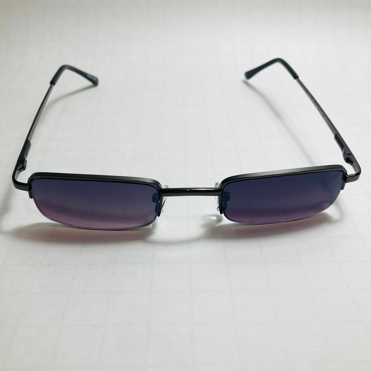 mens and womens black small square sunglasses