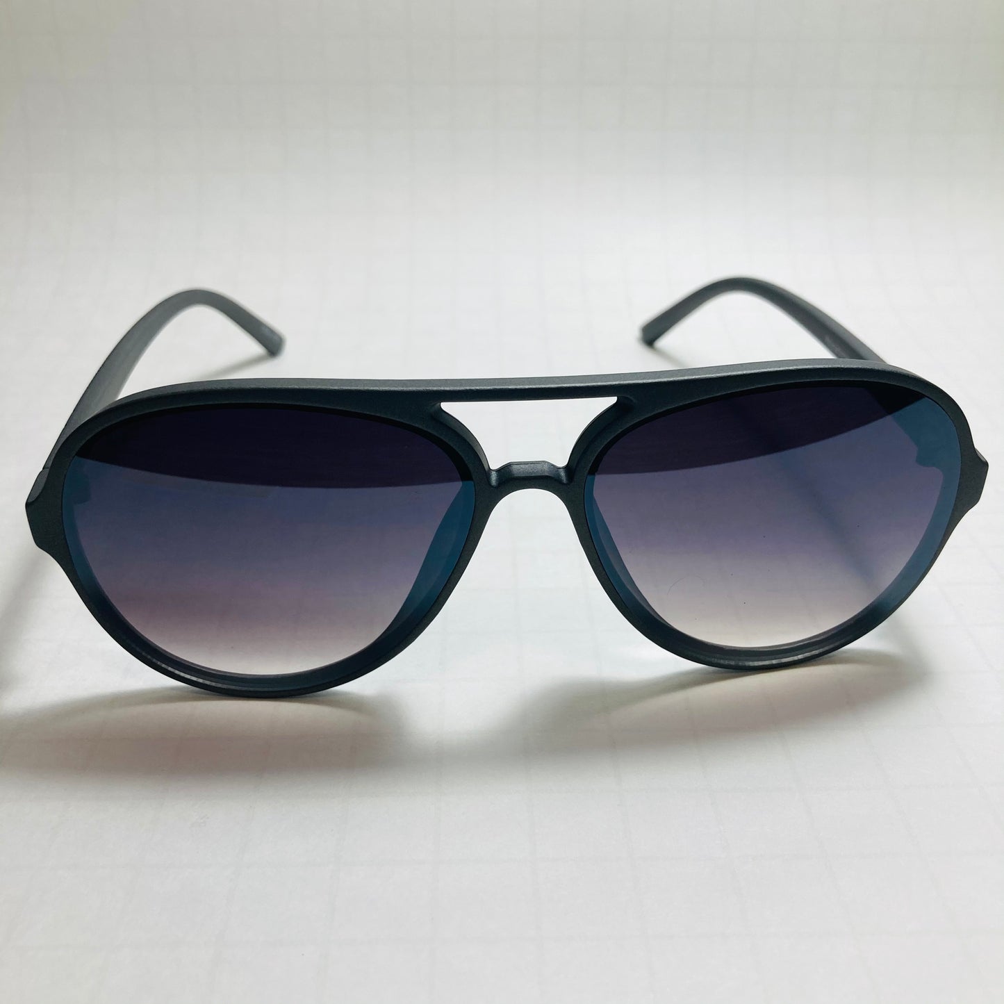 mens and womens black aviator sunglasses with black lenses