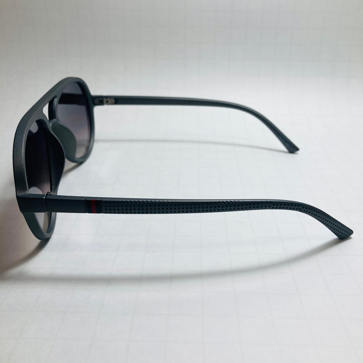 mens and womens black aviator sunglasses with black lenses
