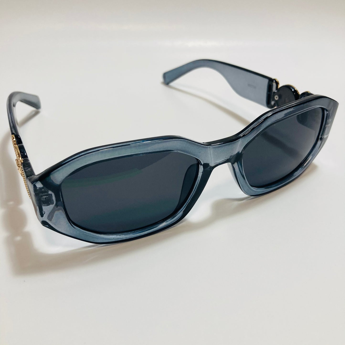 mens and womens gray and black biggie sunglasses