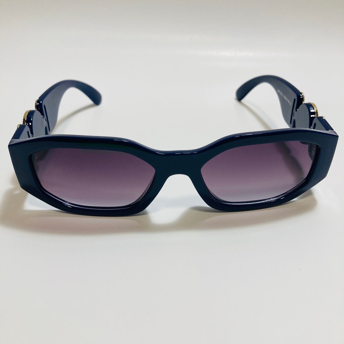 mens and womens blue and gold biggie sunglasses