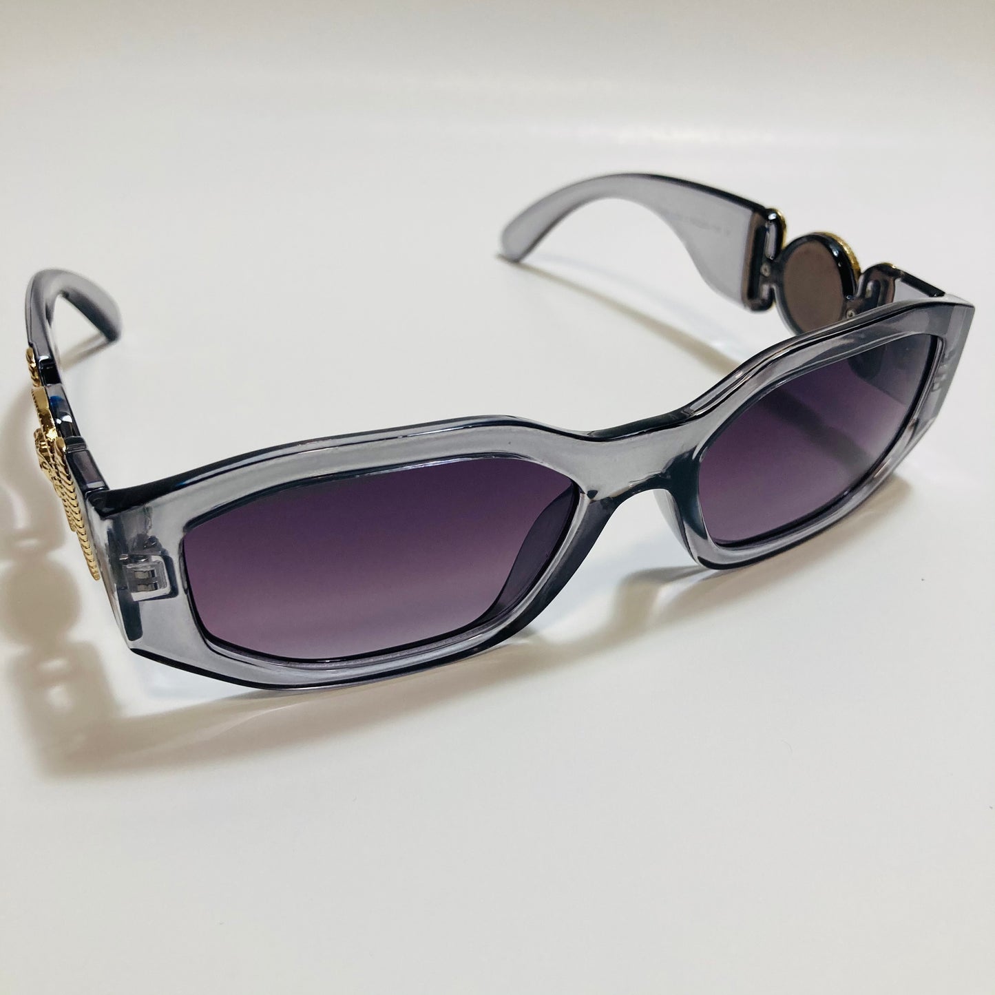 mens and womens gray and black biggie sunglasses