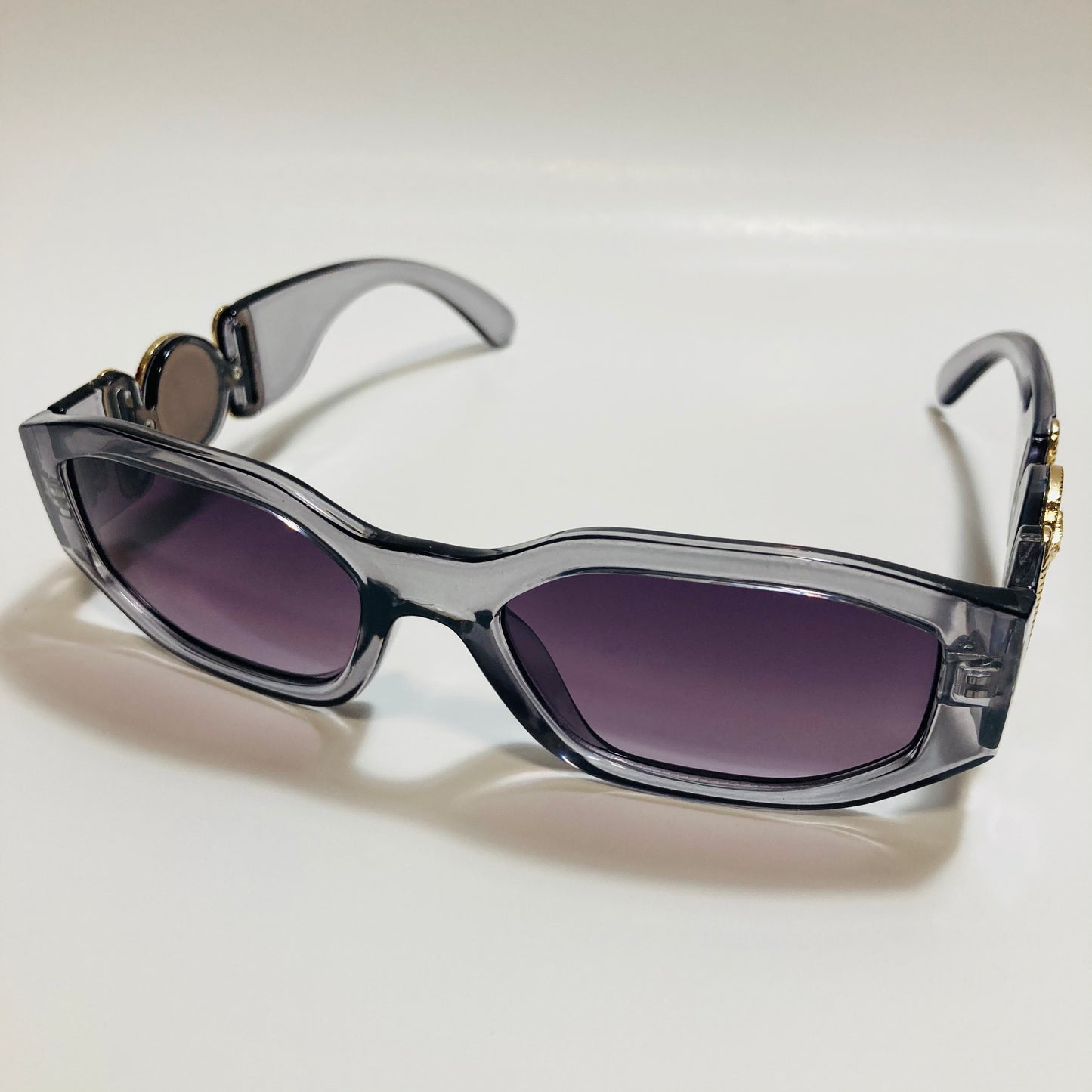 mens and womens gray and black biggie sunglasses