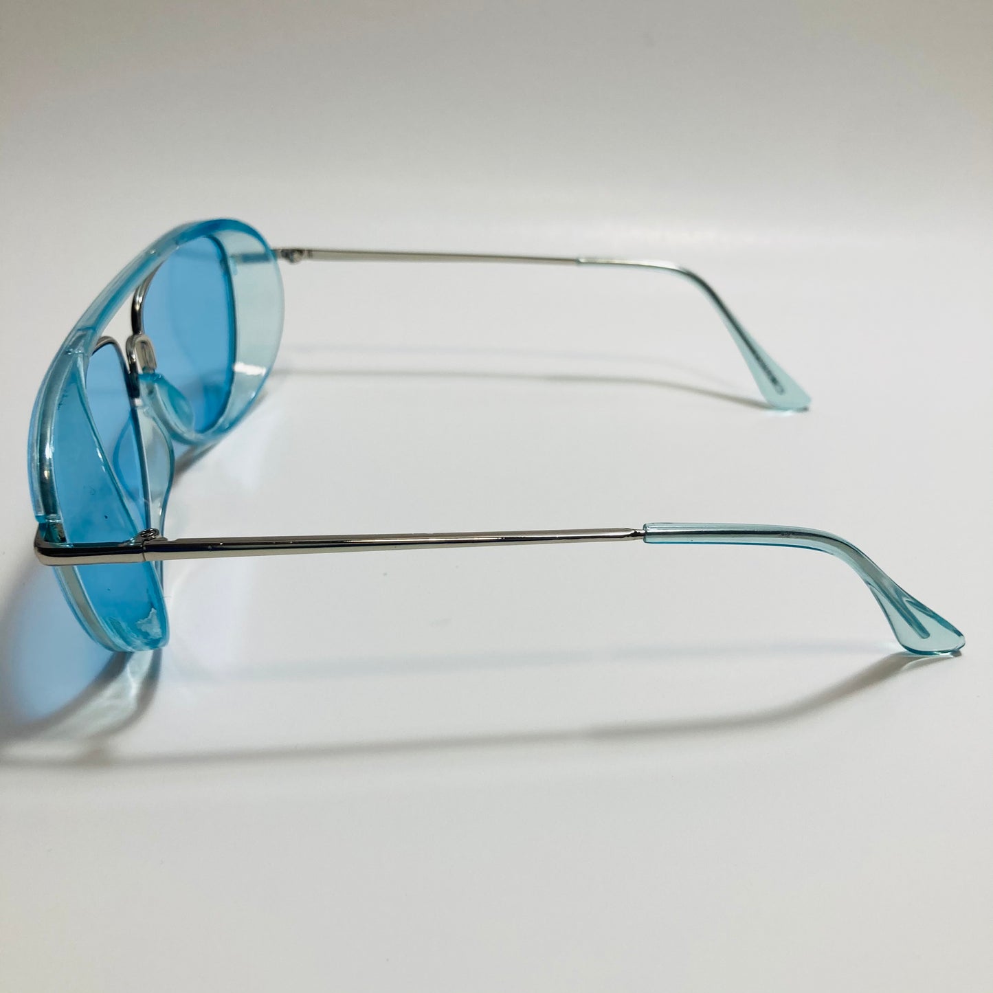 womens and mens small blue aviator sunglasses