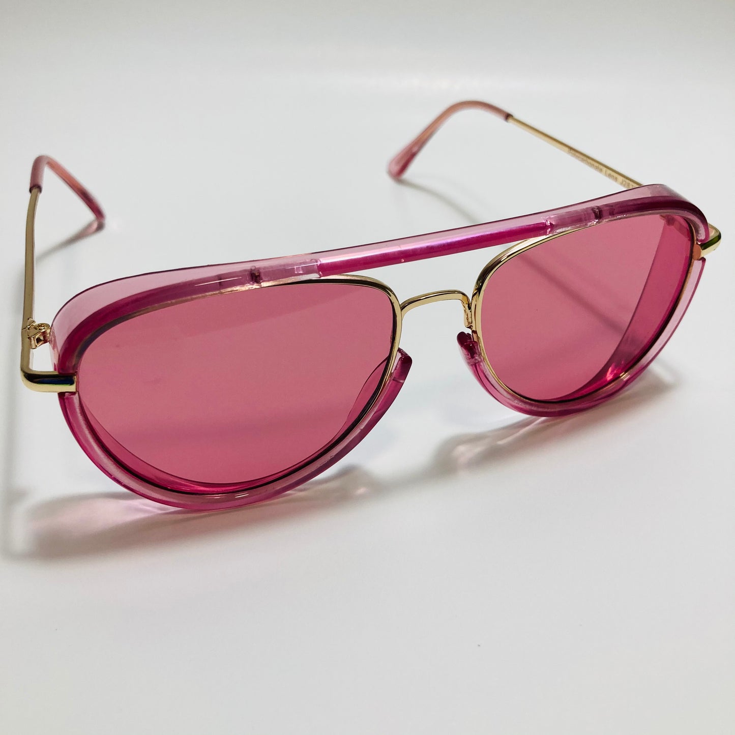 womens and mens small pink aviator sunglasses