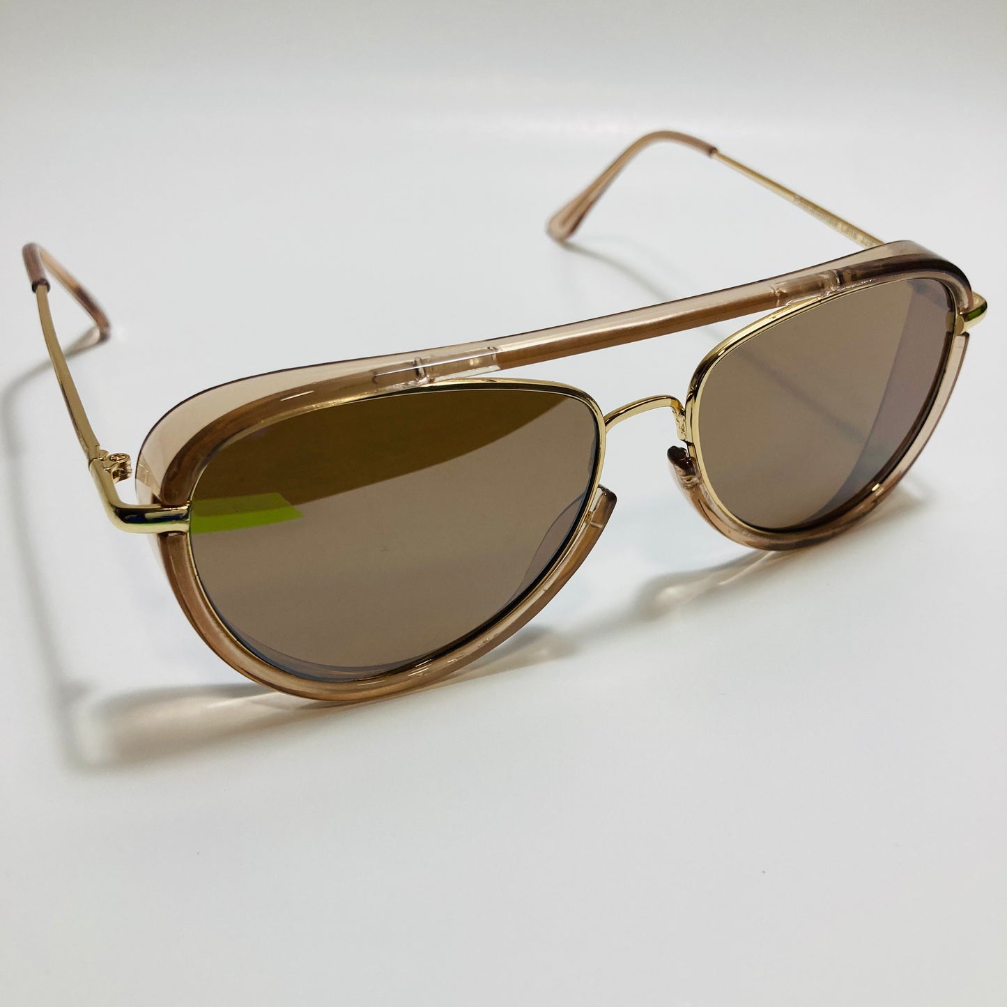 womens and mens small brown aviator sunglasses