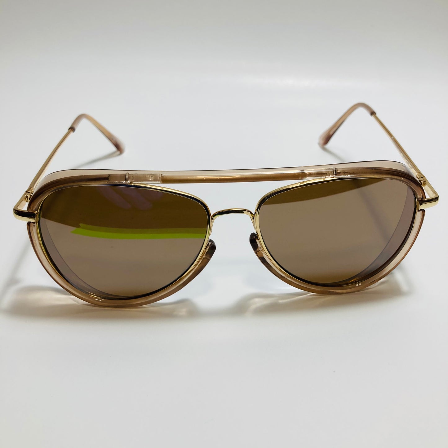 womens and mens small brown aviator sunglasses