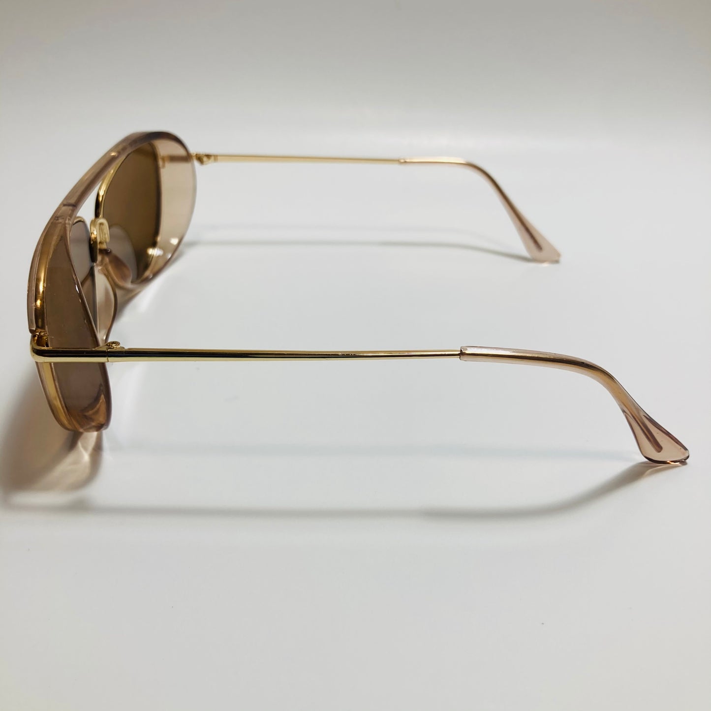 womens and mens small brown aviator sunglasses