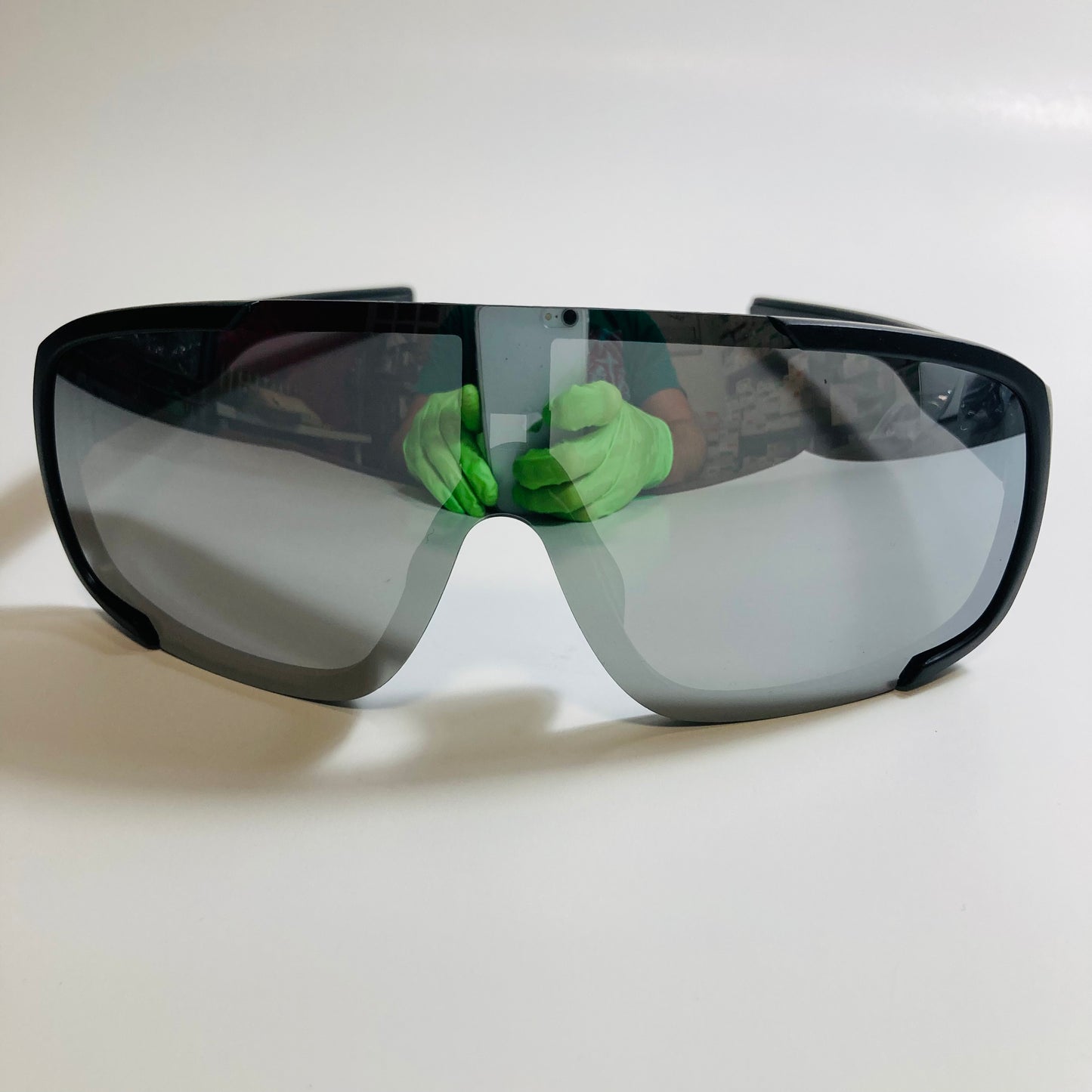 mens and womens black and silver mirrored macho man sunglasses