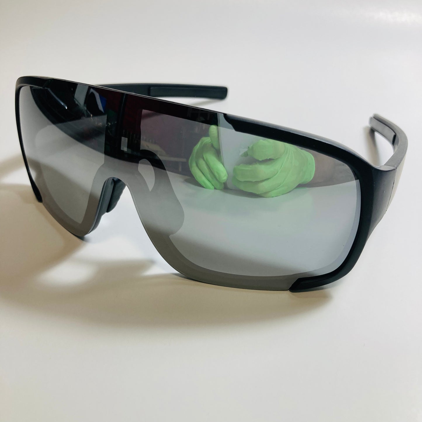 mens and womens black and silver mirrored macho man sunglasses
