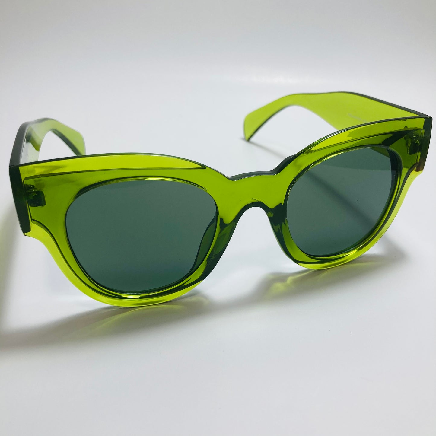 green and black womens round oversize sunglasses