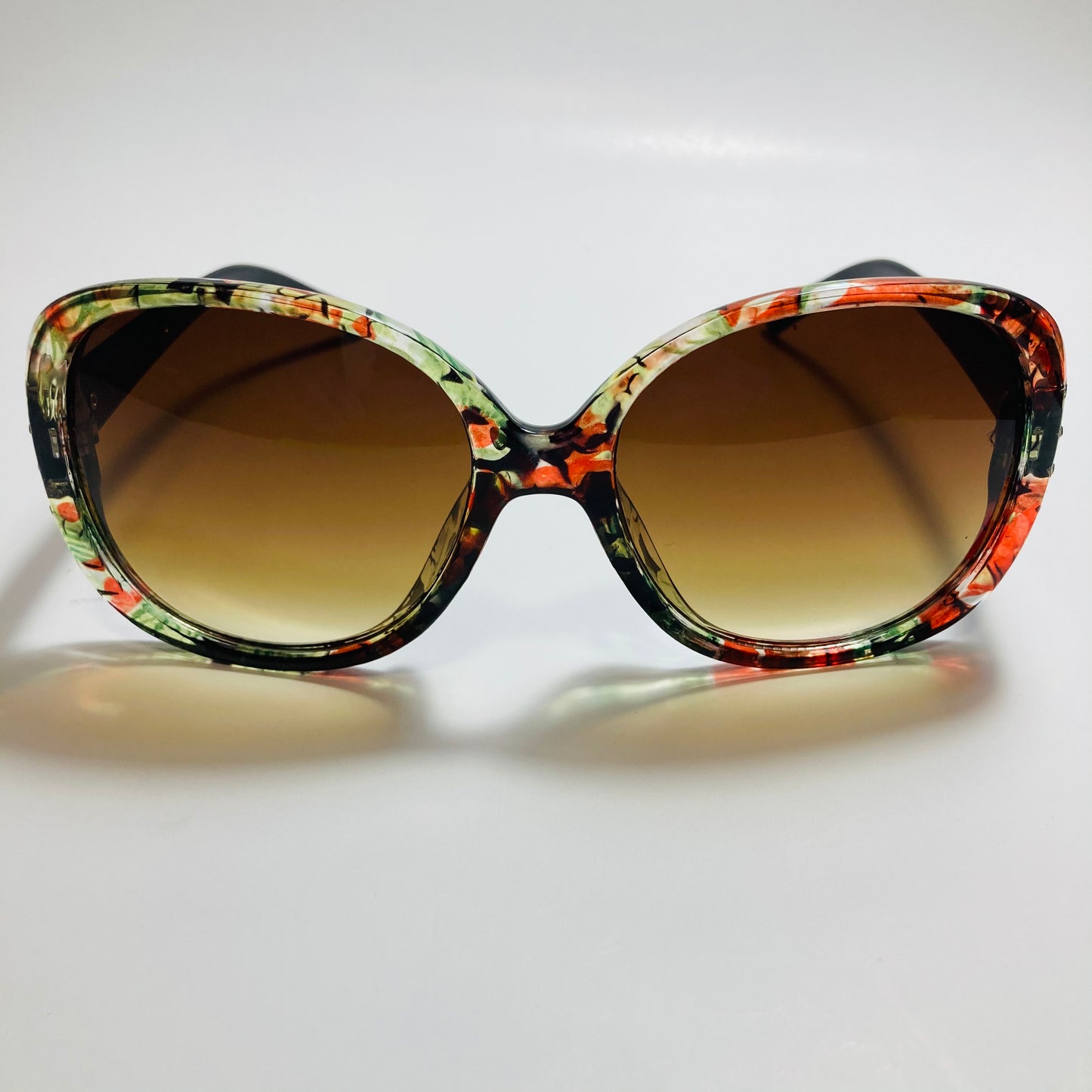 womens floral oversize rhinestone sunglasses