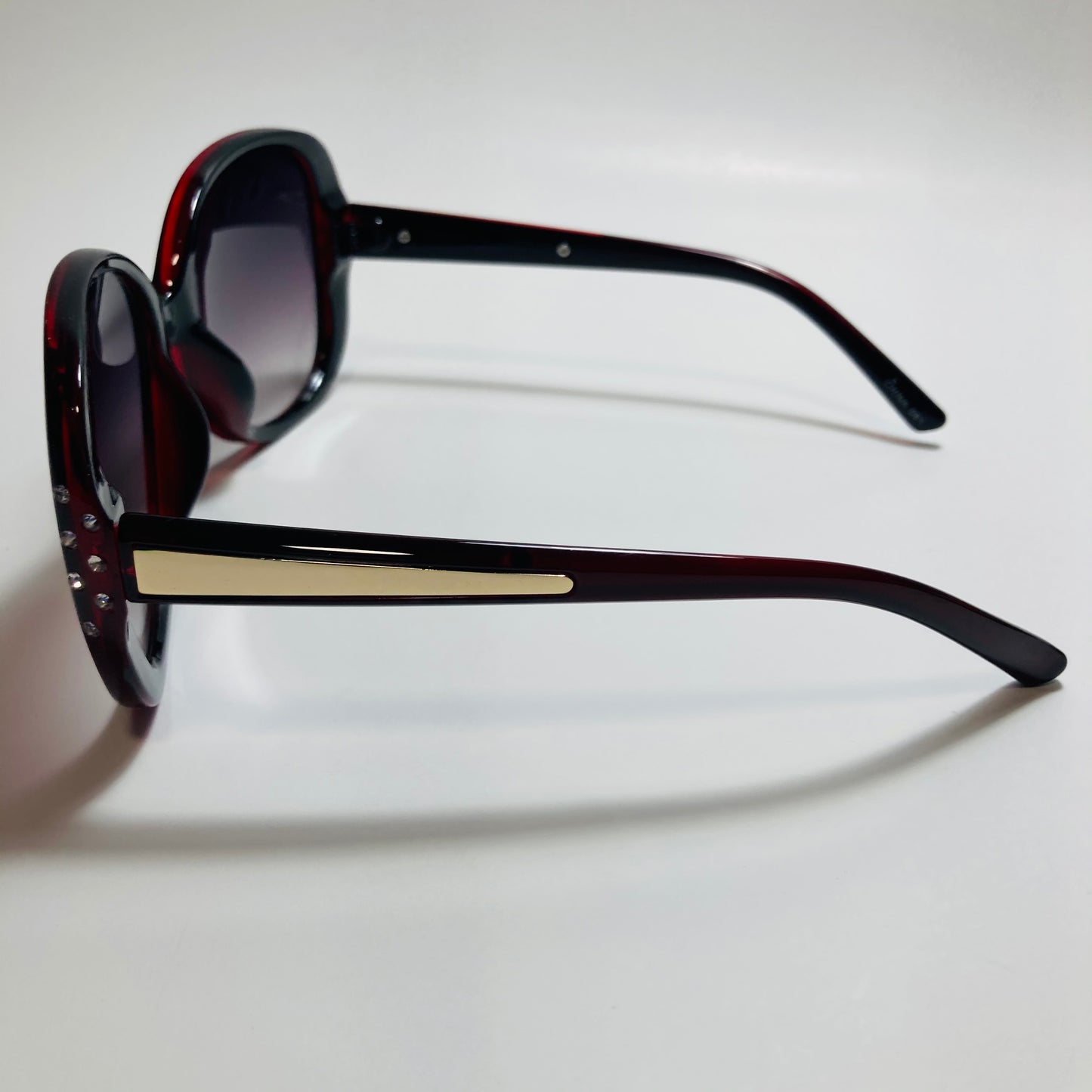 womens red oversize rhinestone sunglasses