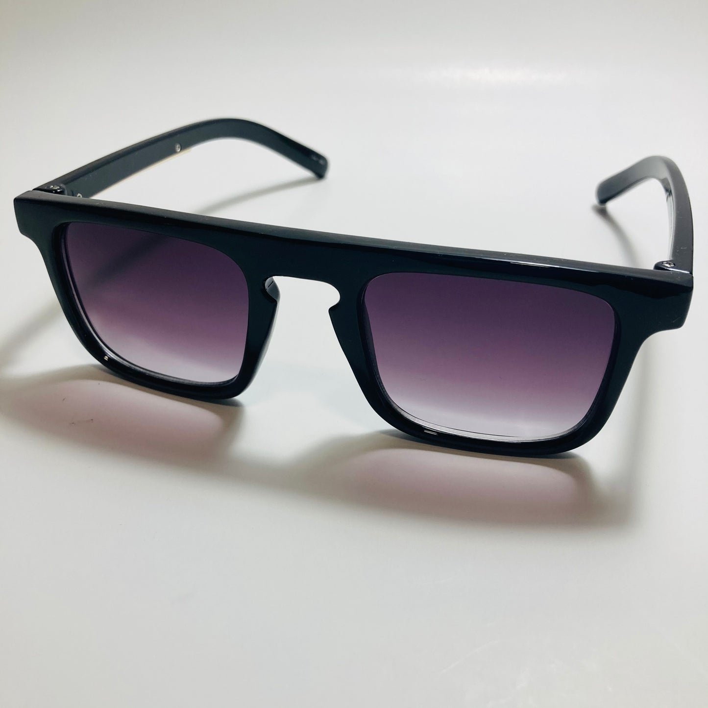 mens and womens black square sunglasses