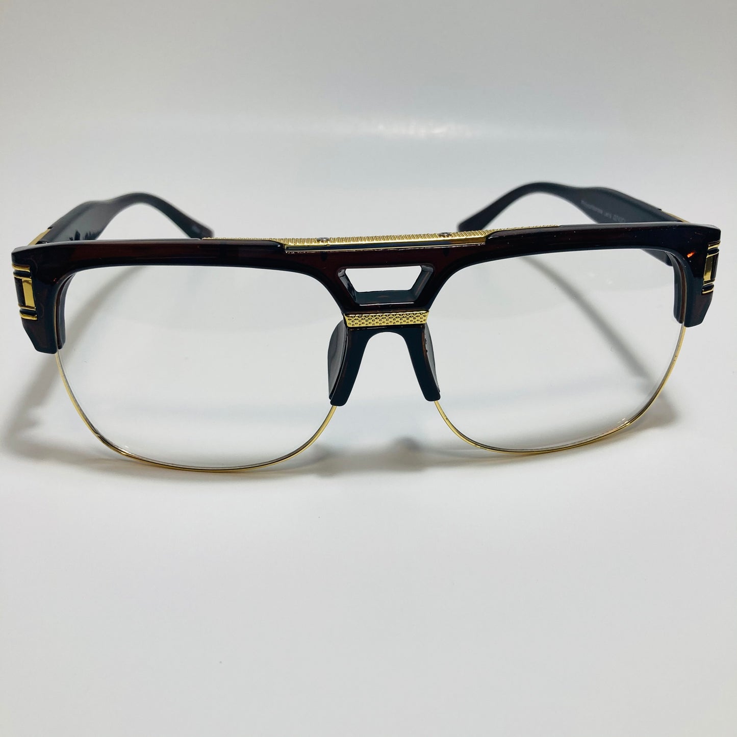 brown and gold gazelle glasses