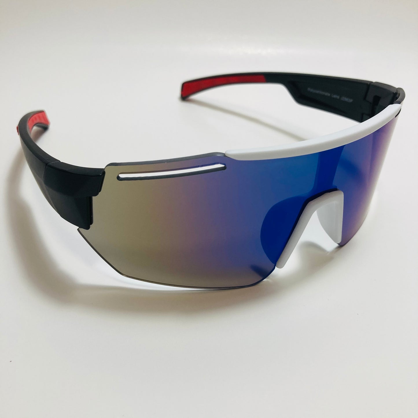 retro wrap around sunglasses with mirror lenses