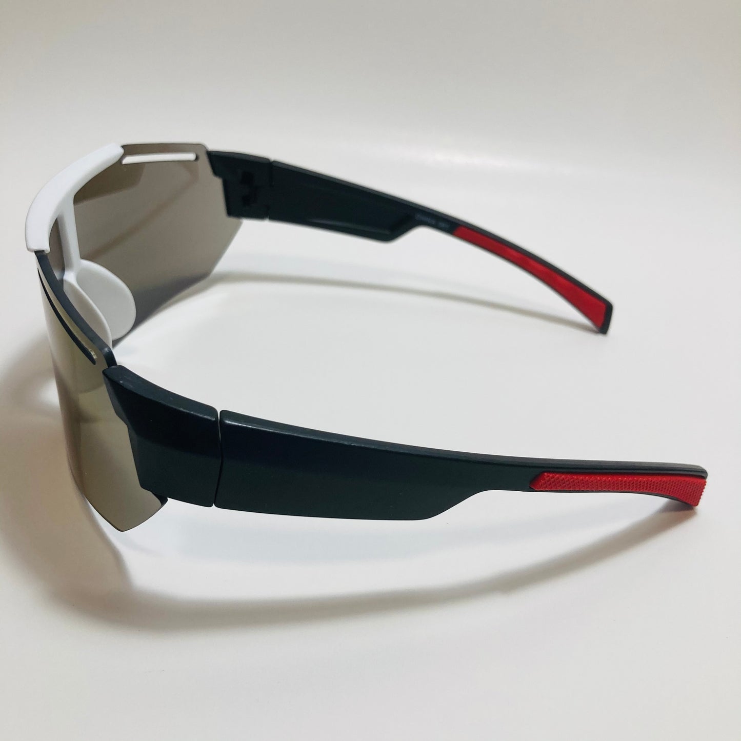 retro wrap around sunglasses with mirror lenses
