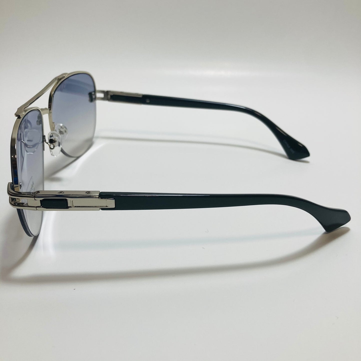mens blue and silver aviator sunglasses