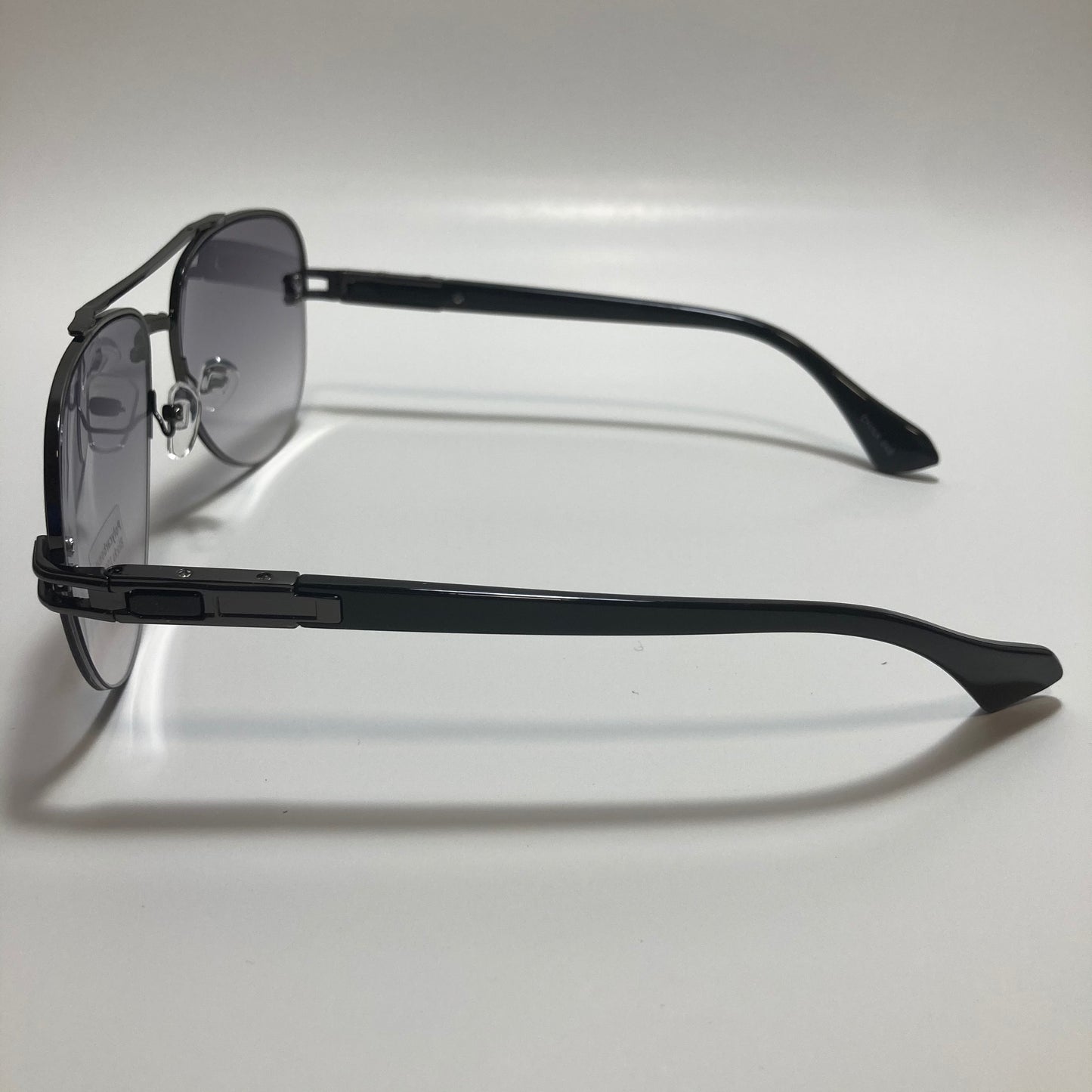 mens black and blue mirrored aviator sunglasses
