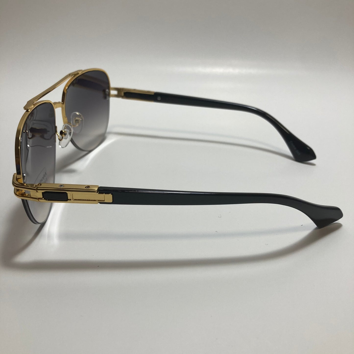mens black and gold aviator sunglasses