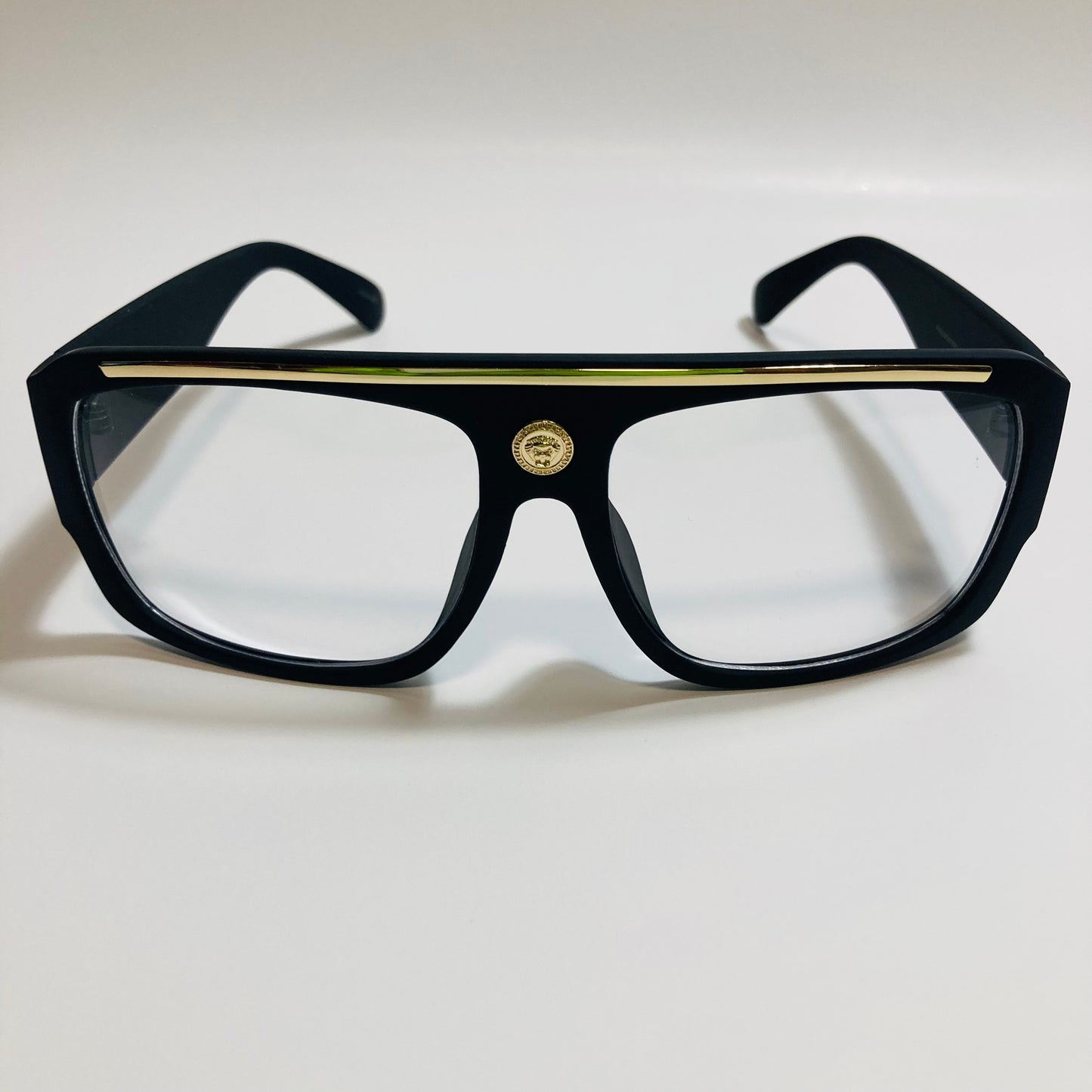 mens and womens black square italian fake glasses