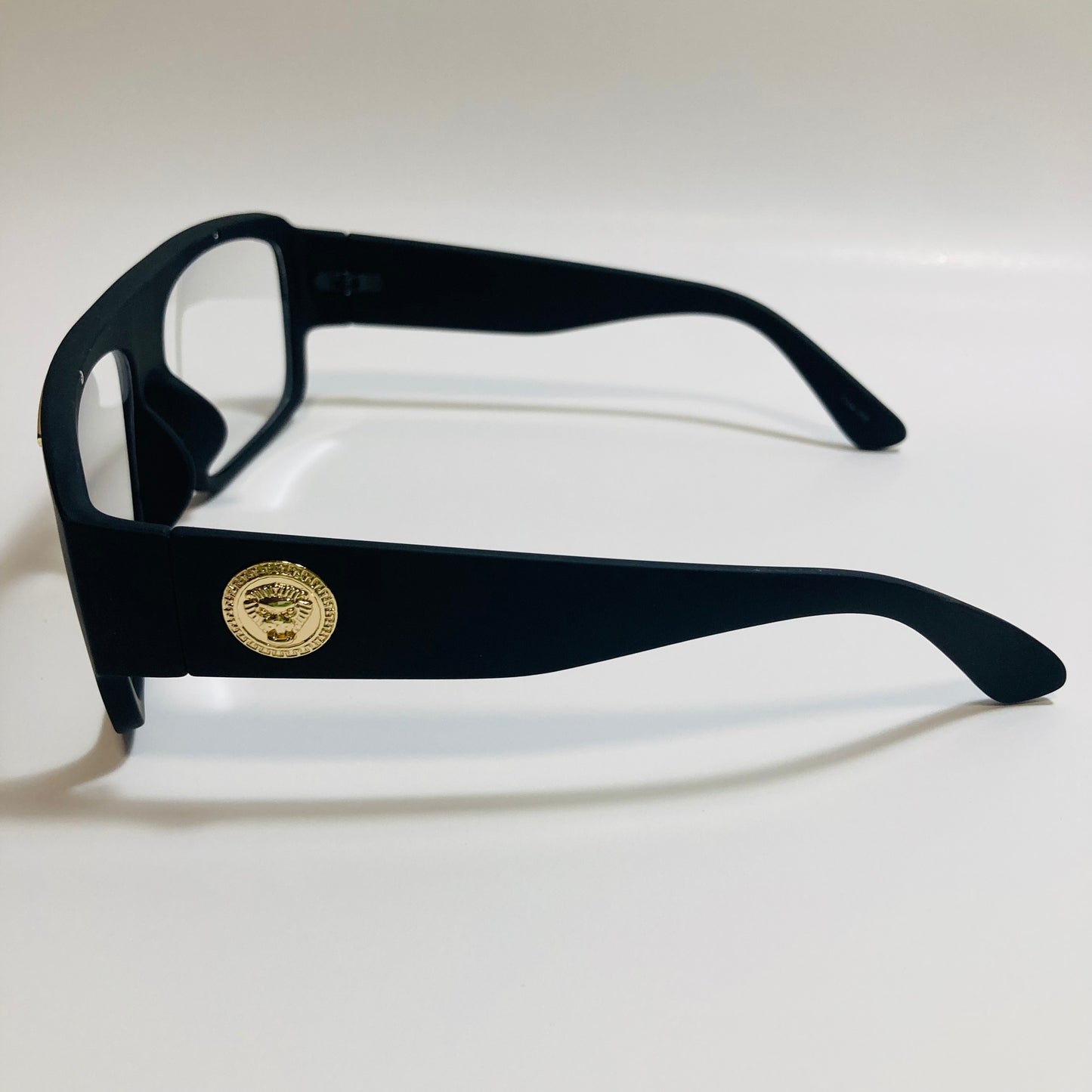 mens and womens black square italian fake glasses